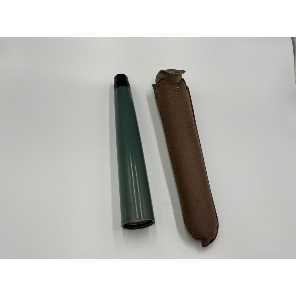 Vintage Bausch & Lomb Balscope Ten 10 Power Telescope Green with Case